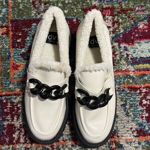 Dolce vita size 10 white and black loafer creepers